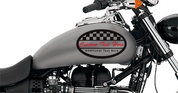 BUY Checkered Oval Motorcycle Graphics