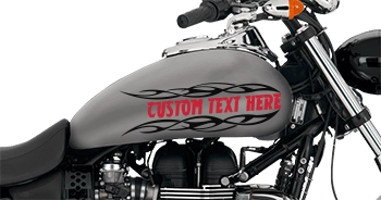 BUY Flaming Block Text Motorcycle Graphics