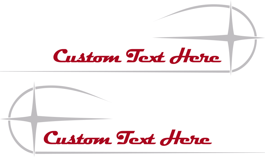 Motorcycle Four Star Gas Tank Decals Design Image