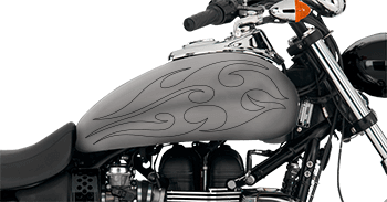 Image of Flames Style S2 Motorcycle Graphics