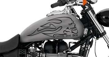 BUY Flaming Skull FS10 Motorcycle Graphics