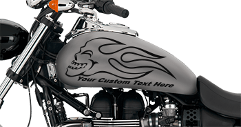 Image of Flaming Skull FS11 Motorcycle Graphics