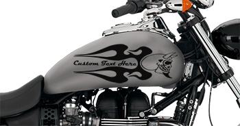 Image of Flaming Skull FS4 Motorcycle Graphics