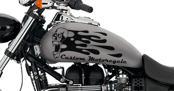 BUY Flaming Skull FS5 Motorcycle Graphics