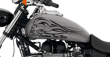 BUY Flaming Skull FS7 Motorcycle Graphics