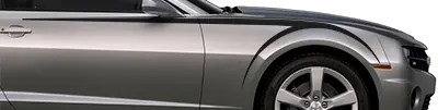 2010-2013 Camaro Front Upper Scythe Stripes on vehicle image.