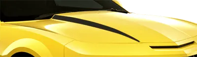 2010-2013 Camaro Hood Cowl Spears on vehicle image.