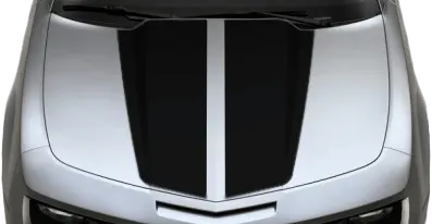 2010-2013 Camaro OEM Style Hood Decal on vehicle image.