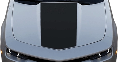 2014 to 2015 Chevy Camaro Center Hood / Cowl Decal . Installed on Car