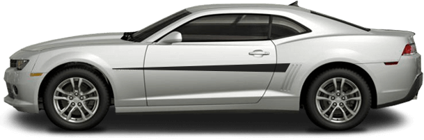 2014-2015 Camaro Mid-Line Side Spikes on vehicle image.