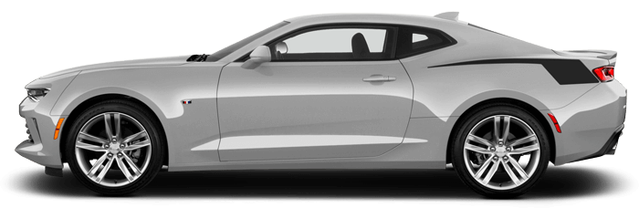 2016-2024 Camaro Rear Quarter Hockey (COPO) Stripes on vehicle image.