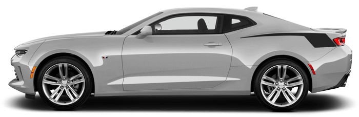2016 to Present Chevy Camaro Rear Quarter Hockey (COPO) Stripes . Installed on Car