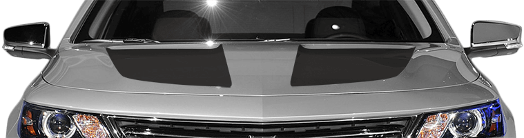 2014-2020 Impala Hood Scallop Blackout Decals on vehicle image.