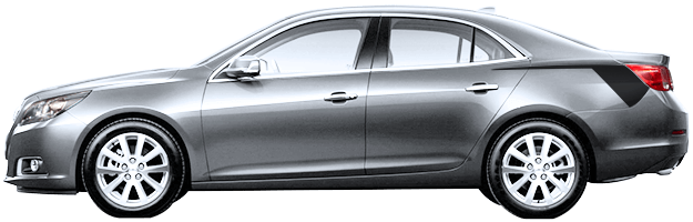 2013-2015 Malibu Rear Quarter Lance Stripes on vehicle image.