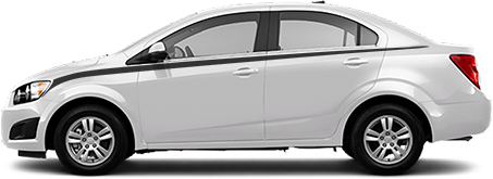 2012-2023 Sonic Upper Bodyline Stripes on vehicle image.