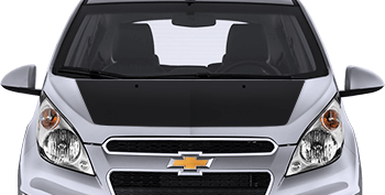 2012-2015 Spark Main Hood Decal on vehicle image.