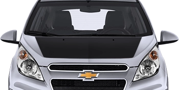 2013 to 2022 Chevy Spark Main Hood Decal . Installed on Car