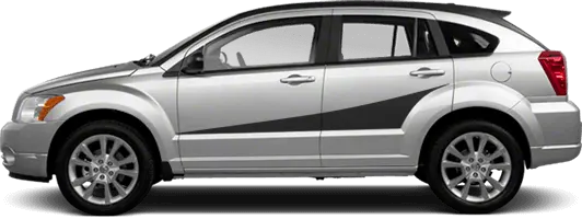 2007-2012 Caliber Side Accent Stripes on vehicle image.