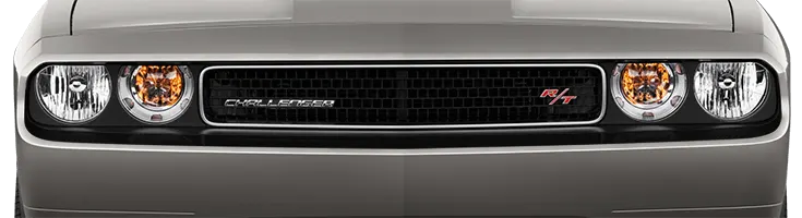 2008-2014 Challenger Front Fascia Blackout on vehicle image.