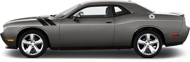 2008-2014 Challenger Hood to Fender Hash Stripes on vehicle image.