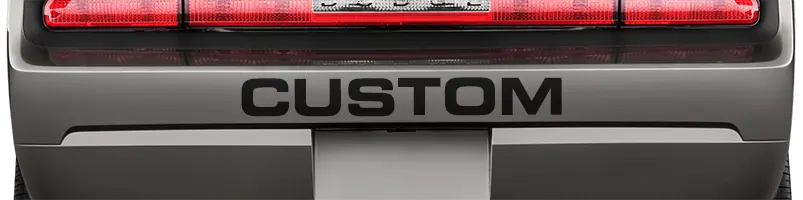 2008-2014 Challenger Rear Bumper Text on vehicle image.