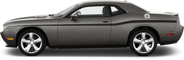 2008 to 2014 Dodge Challenger Yellow Jacket Style Beltline Stripes . Installed on Car