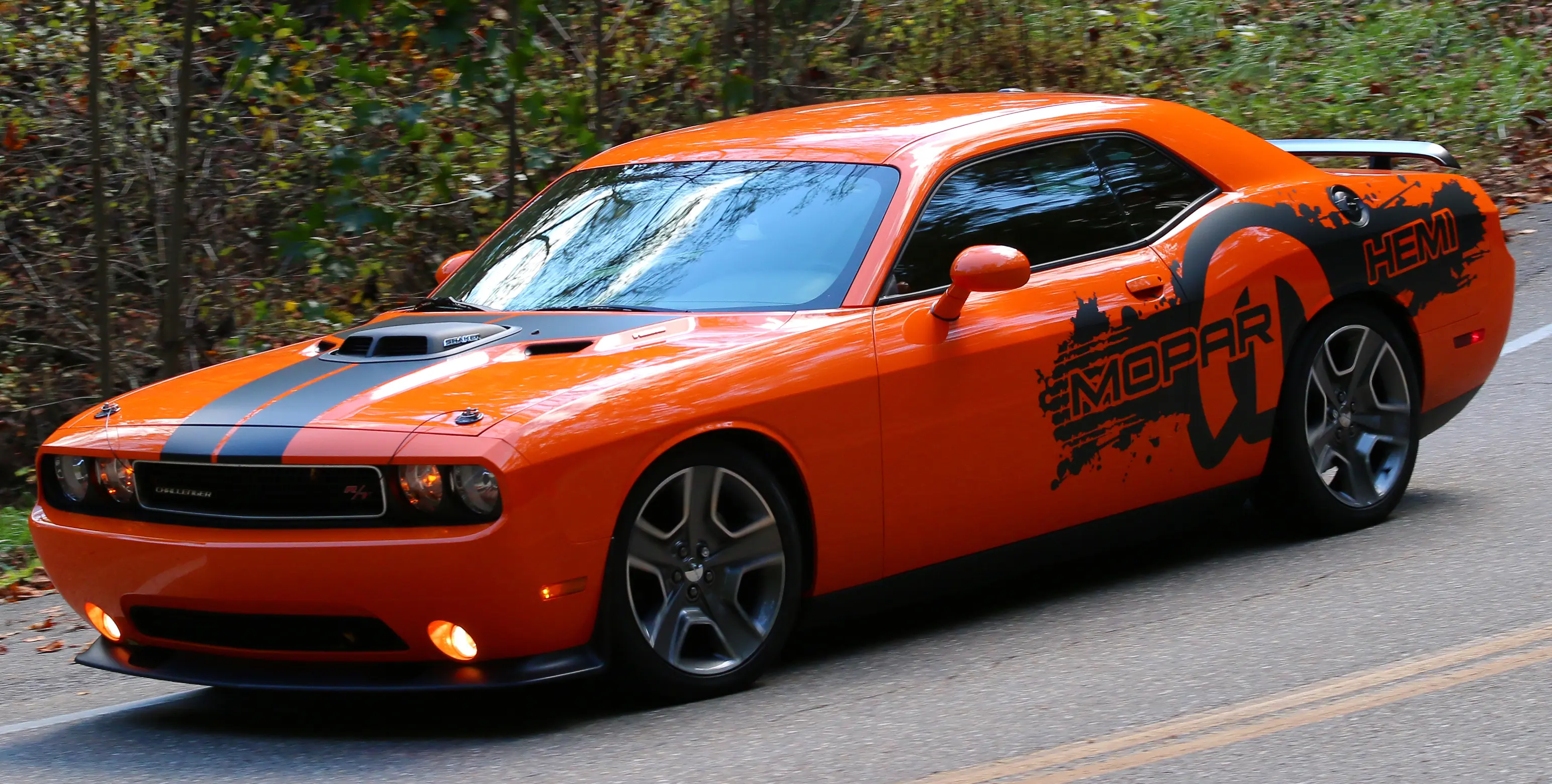 2015 to 2023 Dodge Challenger Drag Pack Splatter Stripes - Vinyl 