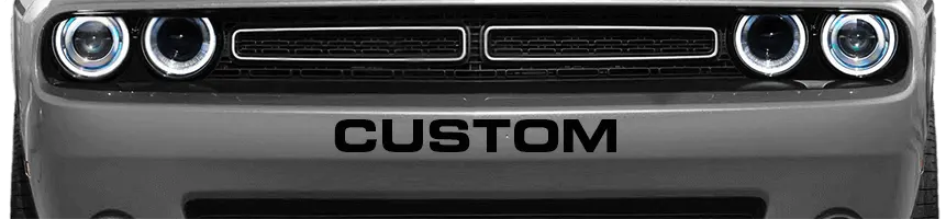 2015-2024 Challenger Front Bumper Text on vehicle image.