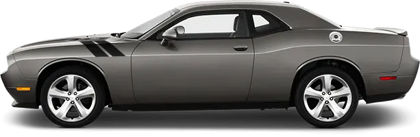 2015-2023 Challenger Hood to Fender Hash Stripes on vehicle image.