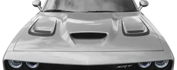 Image of SRT Hellcat Hood Vent Scallop Accents on the 2015 Dodge Challenger