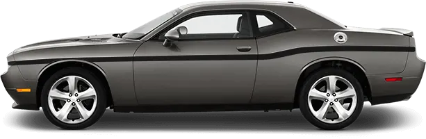 2015-2023 Challenger MOPAR 10 Style Beltline Stripes on vehicle image.