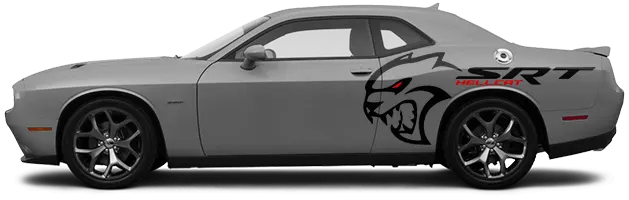 2015-2023 Challenger Rear Billboard Side Logos on vehicle image.