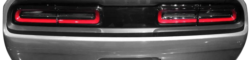 2015-2023 Challenger Rear Fascia Blackout on vehicle image.