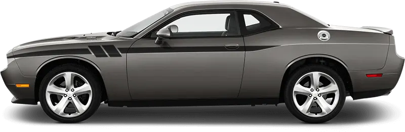 2015-2024 Challenger Side Accent Hash Stripes on vehicle image.