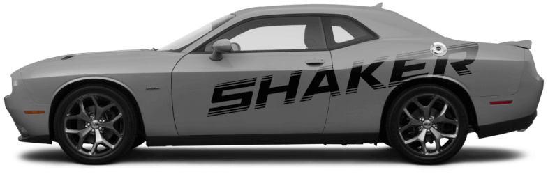 2015-2021 Challenger Shaker Billboard Side Stripes on vehicle image.