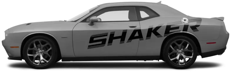 2015-2023 Challenger Shaker Billboard Side Stripes on vehicle image.