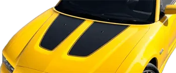 Image of Hood Scallop Blackout Decals on 2011 Dodge Charger