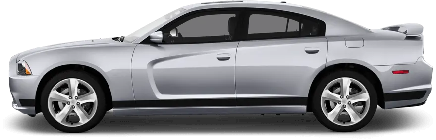 2011-2014 Charger Rocker Panel Stripes on vehicle image.