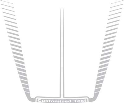 2011-2014 DODGE CHARGER OUTLINED HOOD INSERT DECAL FACTORY STRIPE