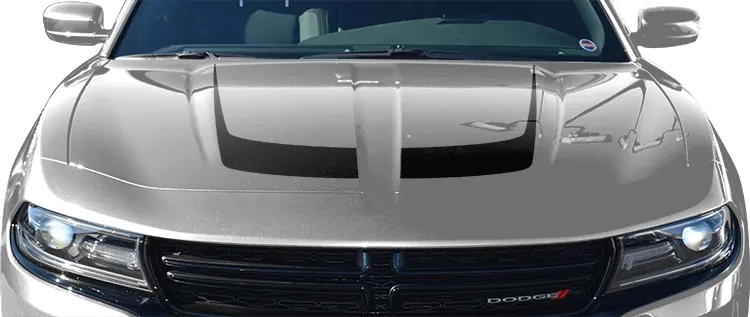 Dodge Charger 2015 to Present Hockey Stick Hood Accent Stripes