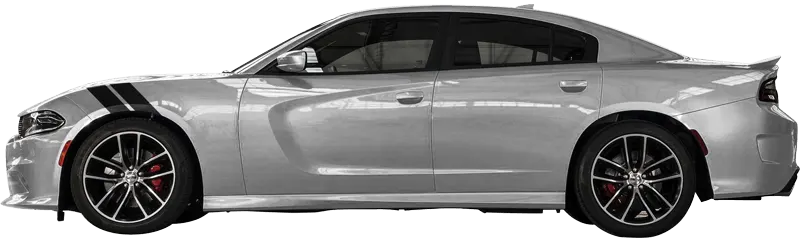 2015-2024 Charger Le Mans Fender Stripes on vehicle image.