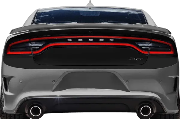 2015-2024 Charger Rear Complete Blackout Decals on vehicle image.
