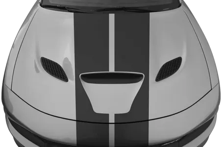2015-2023 Charger SRT Rally Racing Dual Stripes Kit on vehicle image.