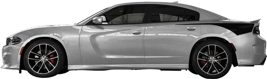 2015-2024 Charger Rear Quarter Hatchet Stripes on vehicle image.