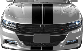 Image of Rally Racing Dual Stripes Kit on the 2015 Dodge Charger