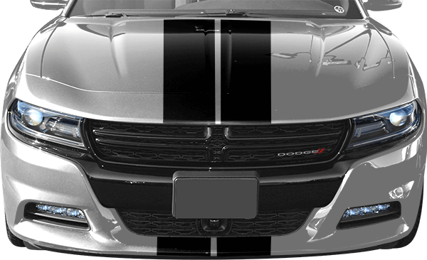 Image of Rally Racing Dual Stripes Kit on 2015 Dodge Charger