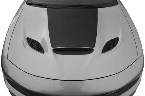 2015-2023 Charger Daytona / Daytona 392 Power Bulge Hood Decal on vehicle image.
