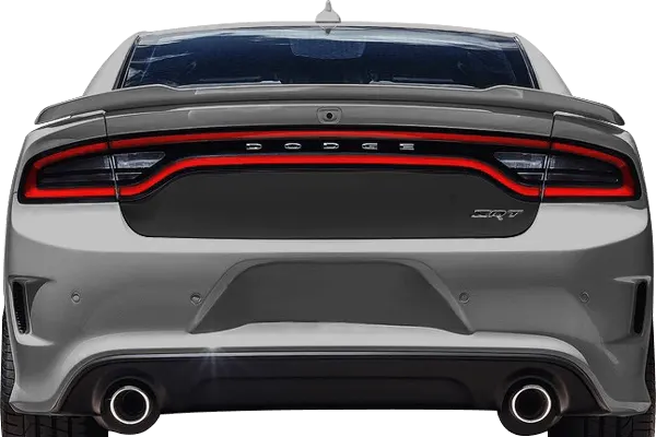 2015-2024 Charger Trunk Blackout Decal on vehicle image.