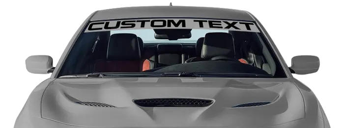 2015-2023 Charger Windshield Visor Strip / Text on vehicle image.