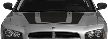 Image of Hockey Stick Hood Decal on the 2006 Dodge Charger